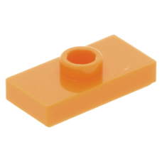 LEGO lapos elem 1 bütyökkel középen 1×2, narancssárga (15573/3794)